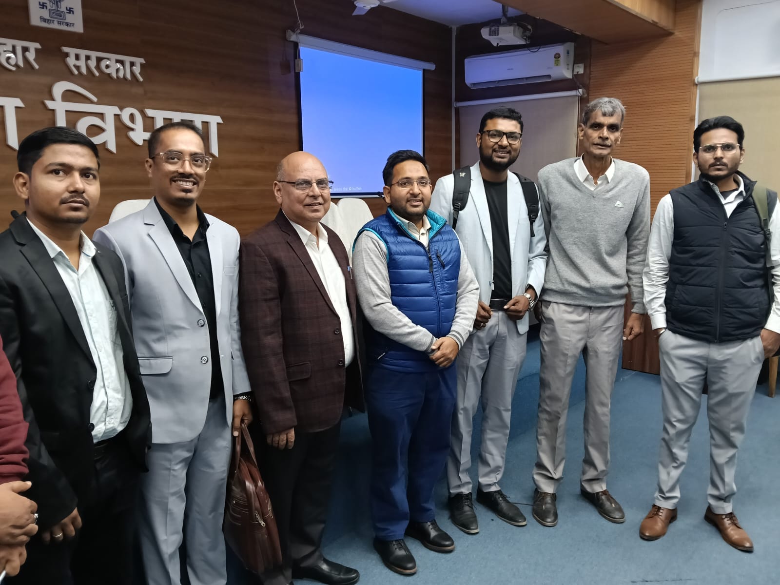 Founder with diplomats in Bihar