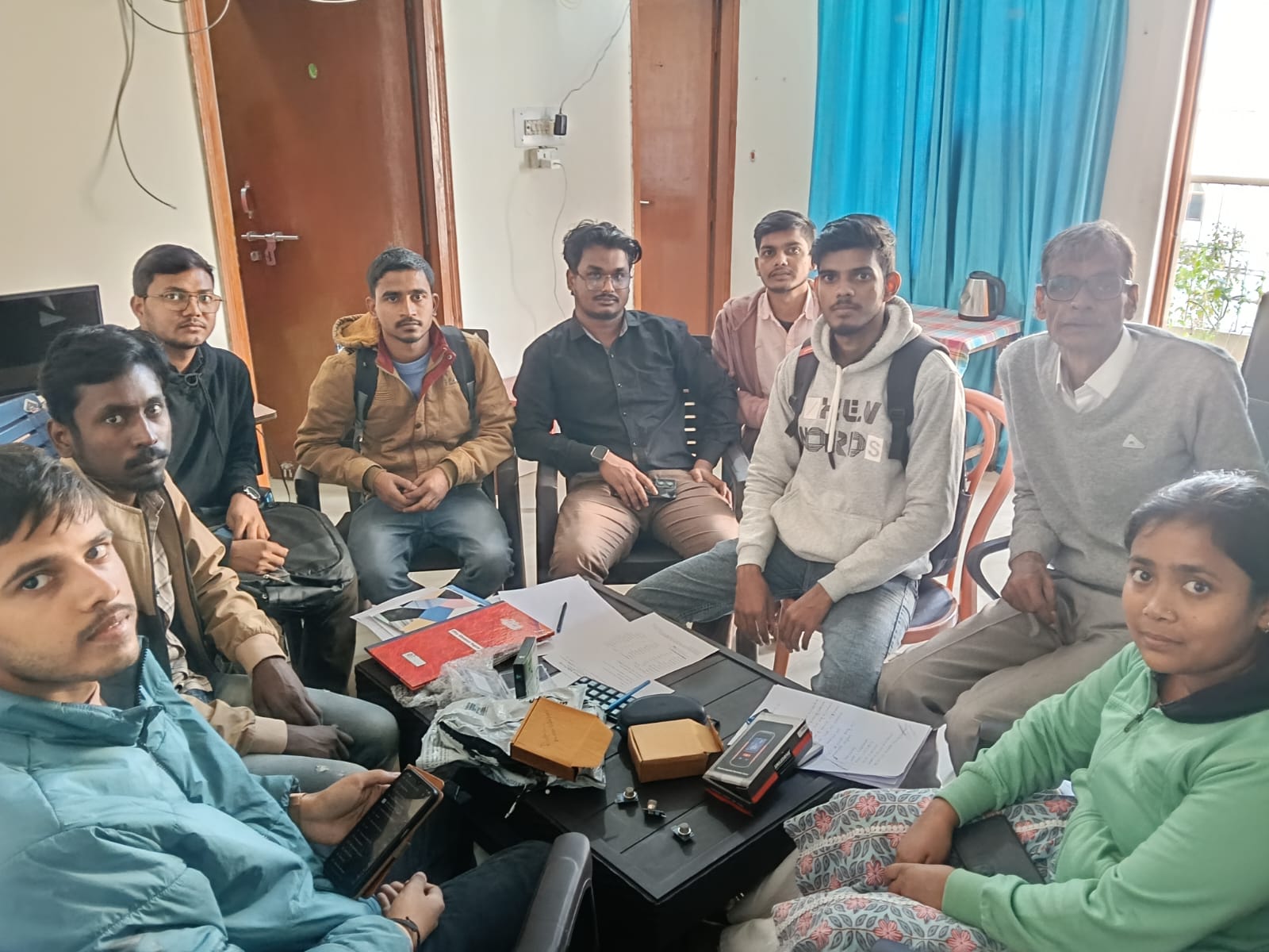 Team working on IoT devices
